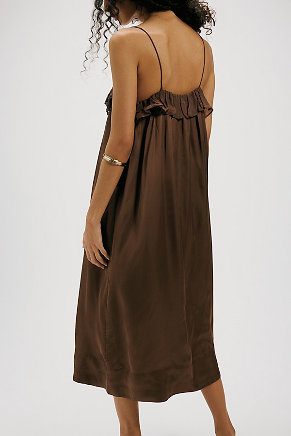 Marquita Midi Dress by Free People in Brown, Size: S