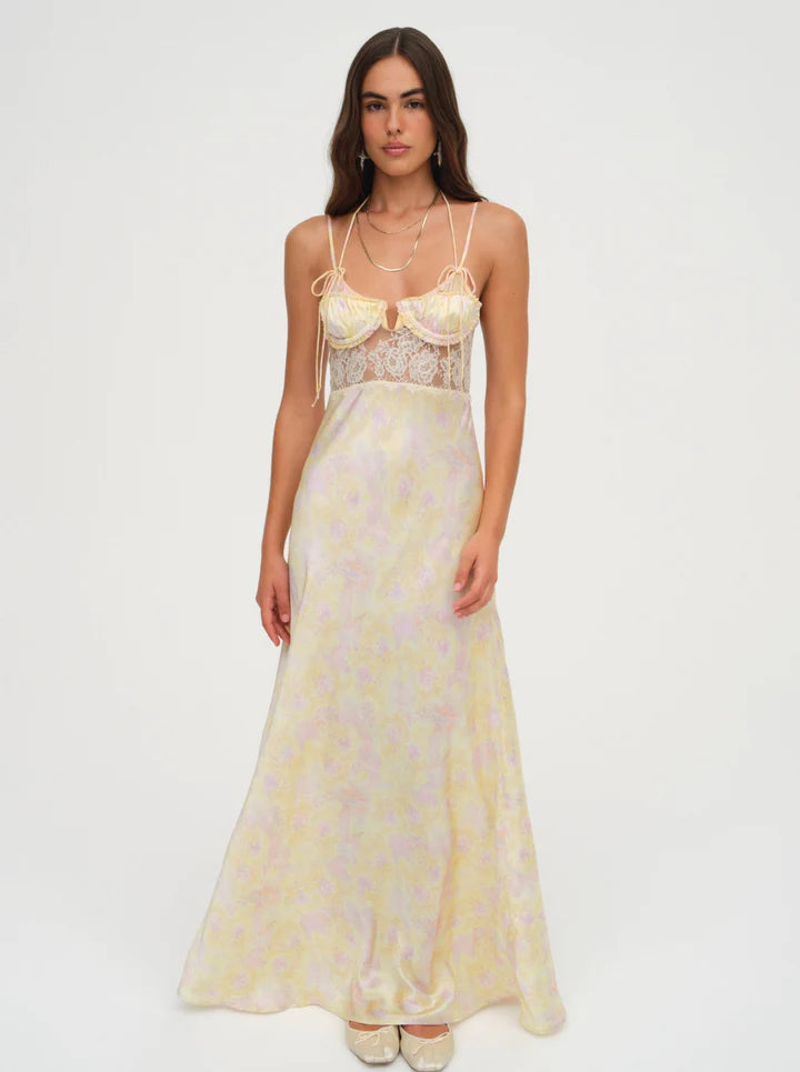 For Love & Lemons Amora Maxi Floral Dress Medium For Love & Lemons Amora Maxi Floral Dress Medium