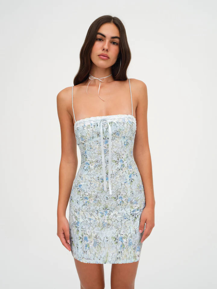 knee length dresses for ladies DEAL FOR LOVE & LEMONS Melanie Mini Dress – Amazing Lace main image 1
