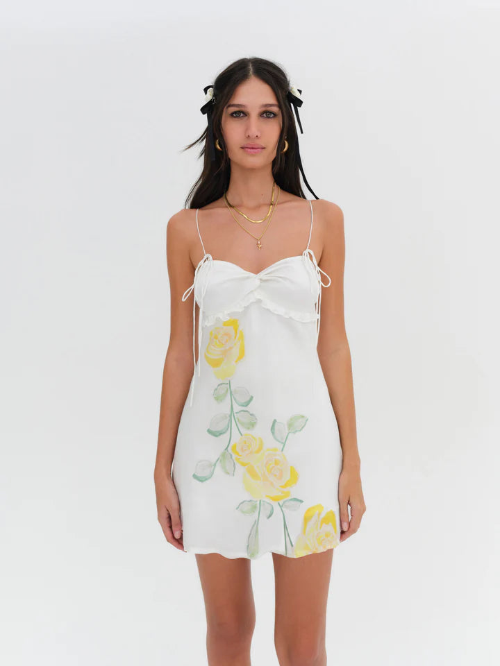 FOR LOVE good and LEMONS Painterly Floral Dress XS ️