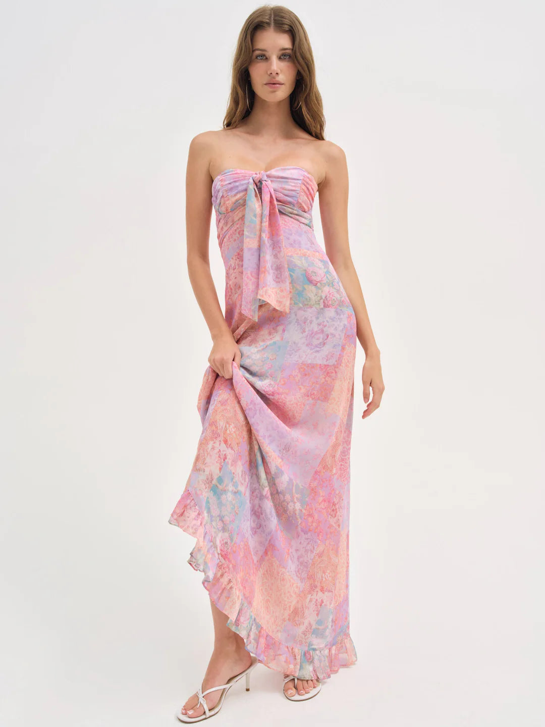 FOR LOVE & LEMONS Teagan Maxi Dress In Pink – Lusso Di Luna Boutique