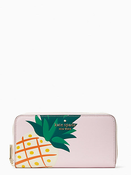 【新品】kate spade長財布 パイナップル ケイトスペード Kate Spade 長財布 財布 レディース ラウンド