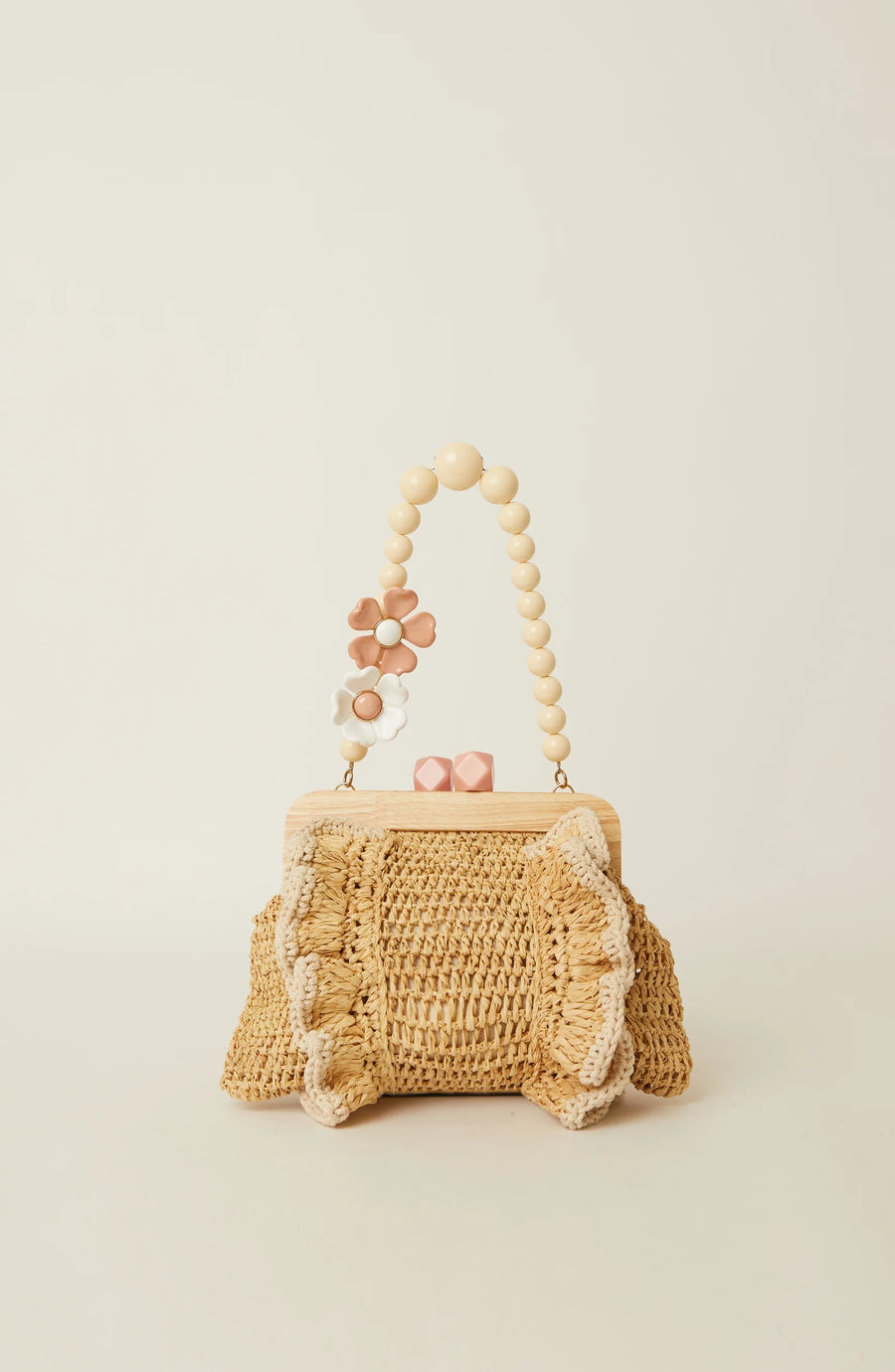 BTB LOS ANGELES Braelyn Clutch In Natural Rose