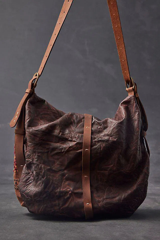 FREE PEOPLE We The Free Talia Shoulder Bag In Distressed Brown