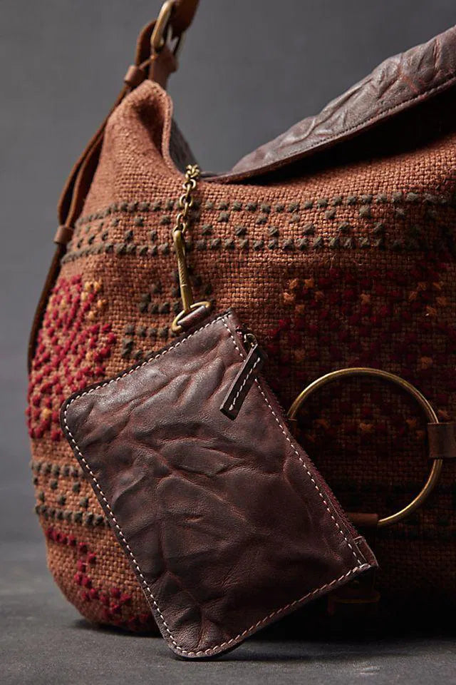FREE PEOPLE We The Free Talia Shoulder Bag In Distressed Brown