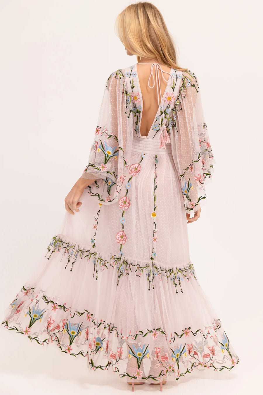 FILLYBOO Angel Maxi Dress In Filigree Nouveau Lavender