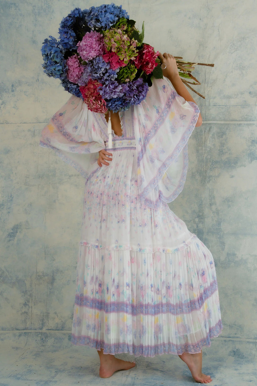 FILLYBOO Angel Maxi Dress In Flowerbomb Iris Lusso Di Luna Boutique FILLYBOO Angel Maxi Dress In Flowerbomb Iris Lusso Di Luna Boutique