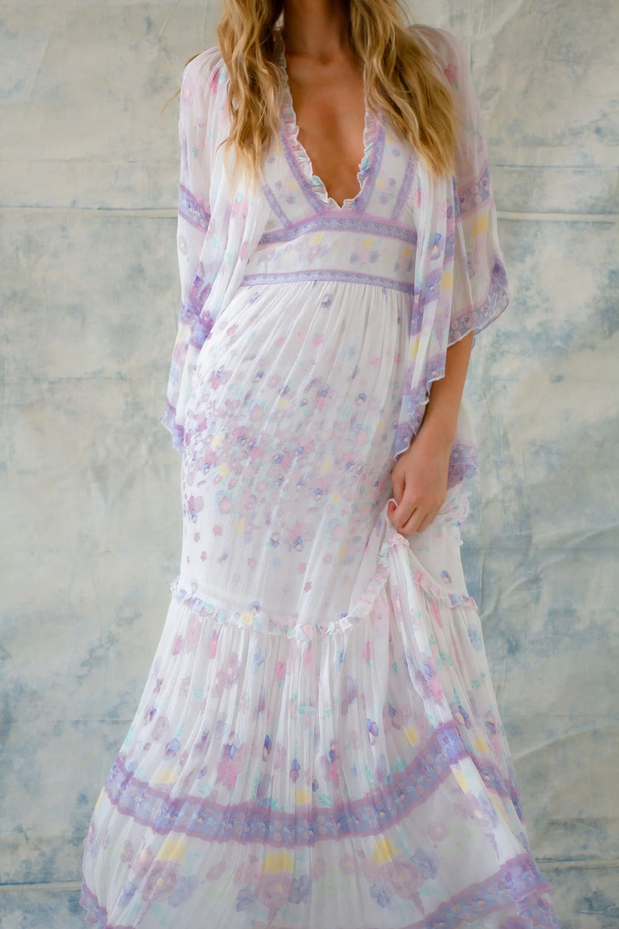 FILLYBOO Angel Maxi Dress In Flowerbomb Iris