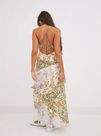 FOR LOVE & LEMONS Rosalyn Maxi Dress in Green Lusso Di Luna Boutique FOR LOVE & LEMONS Rosalyn Maxi Dress in Green Lusso Di Luna Boutique