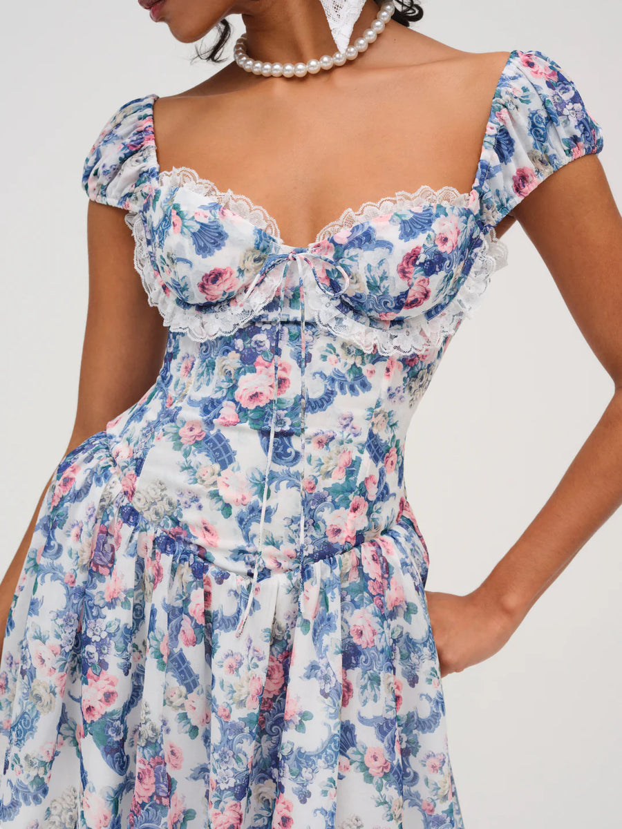 FOR LOVE & LEMONS Audrey Floral Mini Dress Lusso Di Luna Boutique FOR LOVE & LEMONS Audrey Floral Mini Dress Lusso Di Luna Boutique