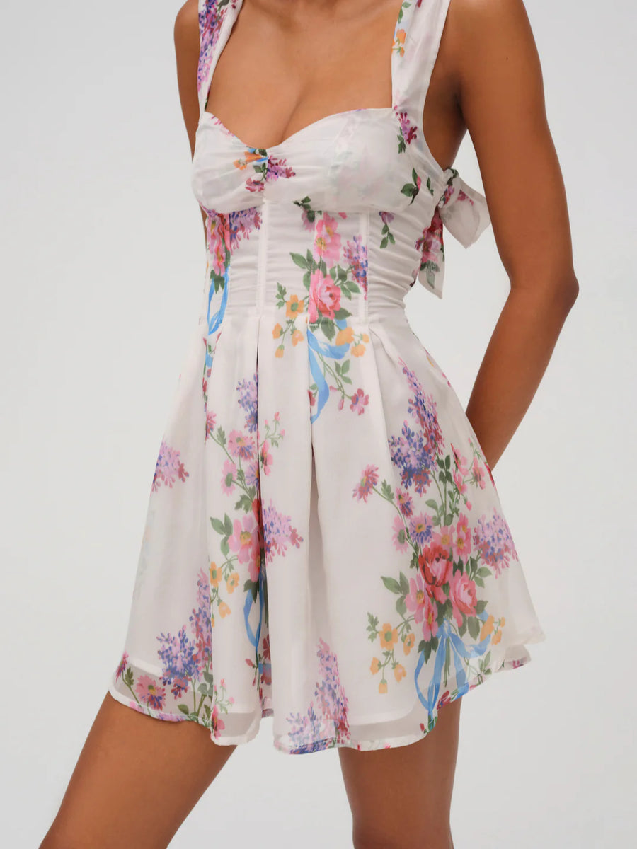 FOR LOVE & LEMONS August Mini Dress In Multi Floral Lusso Di Luna Boutique FOR LOVE & LEMONS August Mini Dress In Multi Floral Lusso Di Luna Boutique