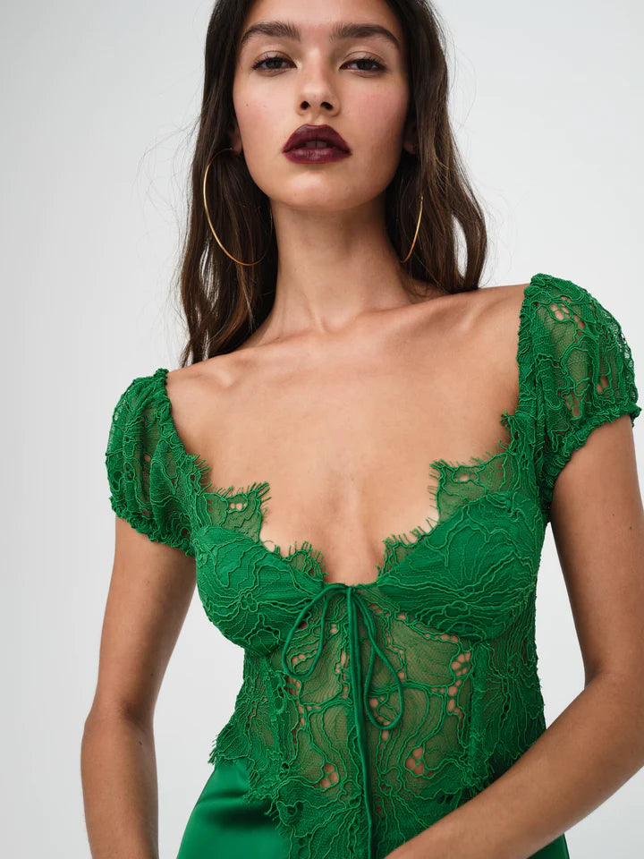 For Love & Lemons Casey Maxi Dress | Green | Size XS | Shopbop For Love & Lemons Casey Maxi Dress | Green | Size XS | Shopbop