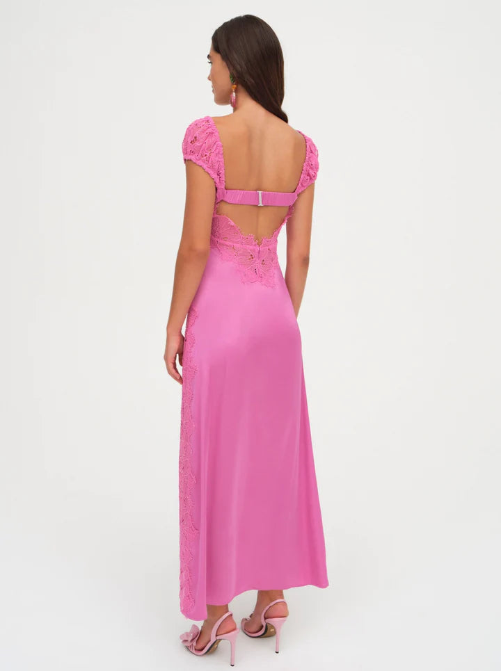 kacey maxi dress Kacey Hydrangea Printed Strap Maxi Dress