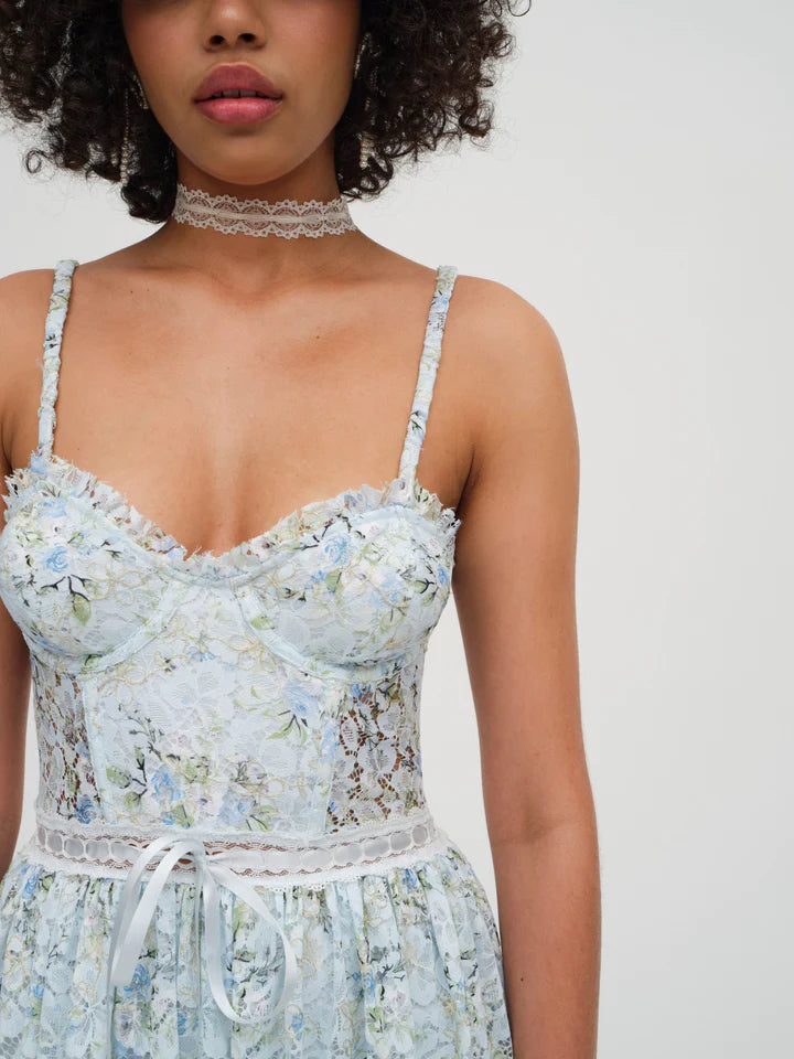 FOR LOVE & LEMONS Cecelia Lace Maxi Floral Dress FOR LOVE & LEMONS Cecelia Lace Maxi Floral Dress