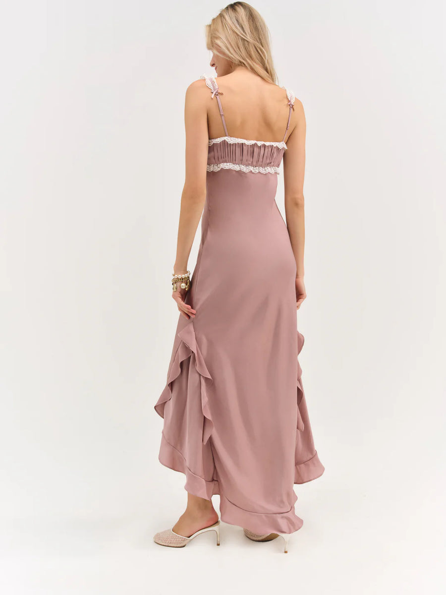 FOR LOVE & LEMONS Chelsea Maxi Dress In Mauve
