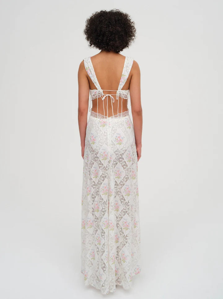 FOR LOVE LEMONS Dakota Lace Maxi Floral Dress Lusso Di Luna Boutique