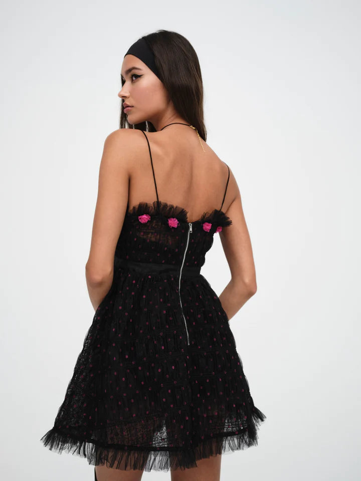 FOR LOVE & LEMONS Delphina Mini Dress in Black