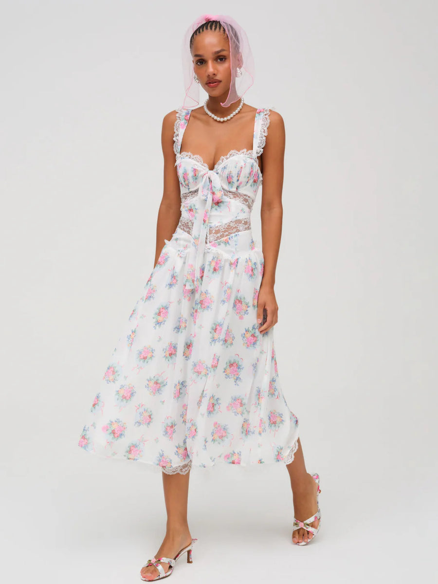FOR LOVE & LEMONS Doily Bouquet Midi Dress Lusso Di Luna Boutique FOR LOVE & LEMONS Doily Bouquet Midi Dress Lusso Di Luna Boutique