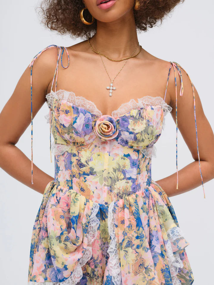 FOR LOVE & LEMONS Elea Asymmetrical Mini Dress