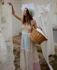 FOR LOVE & LEMONS Elula Maxi Patchwork Dress – Lusso Di Luna Boutique