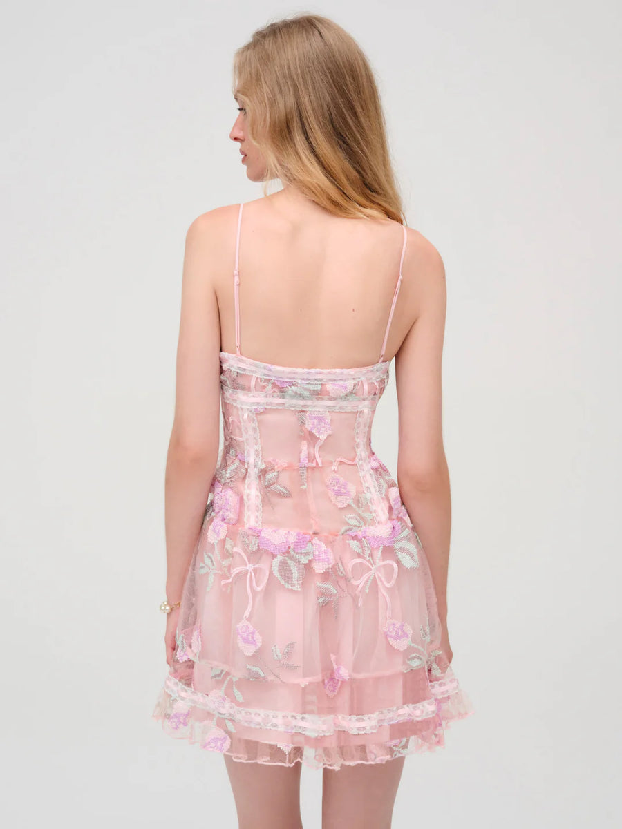 FOR LOVE & LEMONS Emmeline Embroidery Ruffle Mini Dress Lusso Di Luna Boutique FOR LOVE & LEMONS Emmeline Embroidery Ruffle Mini Dress Lusso Di Luna Boutique