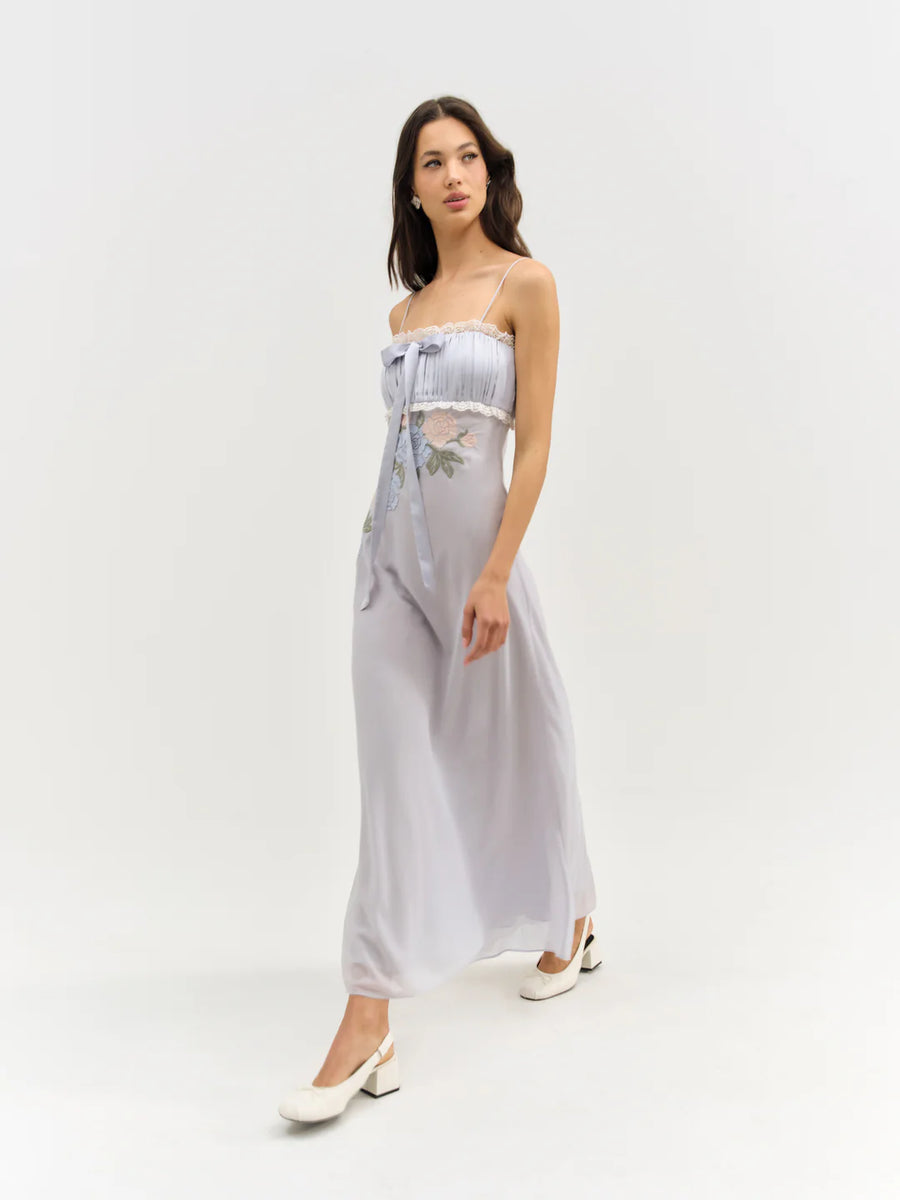 FOR LOVE & LEMONS Jasmine Maxi Dress In Blue