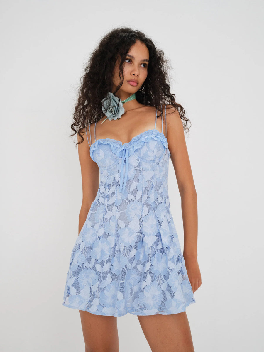 Blue dress with sales lemons
