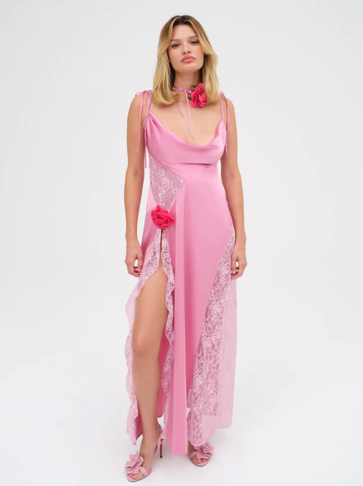 FOR LOVE & LEMONS Keaton Maxi Dress in Pink