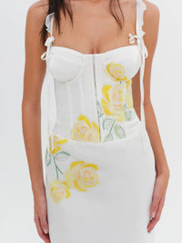 millie mini dress for love and lemons For Love & Lemons Millie Maxi Floral Dress XS
