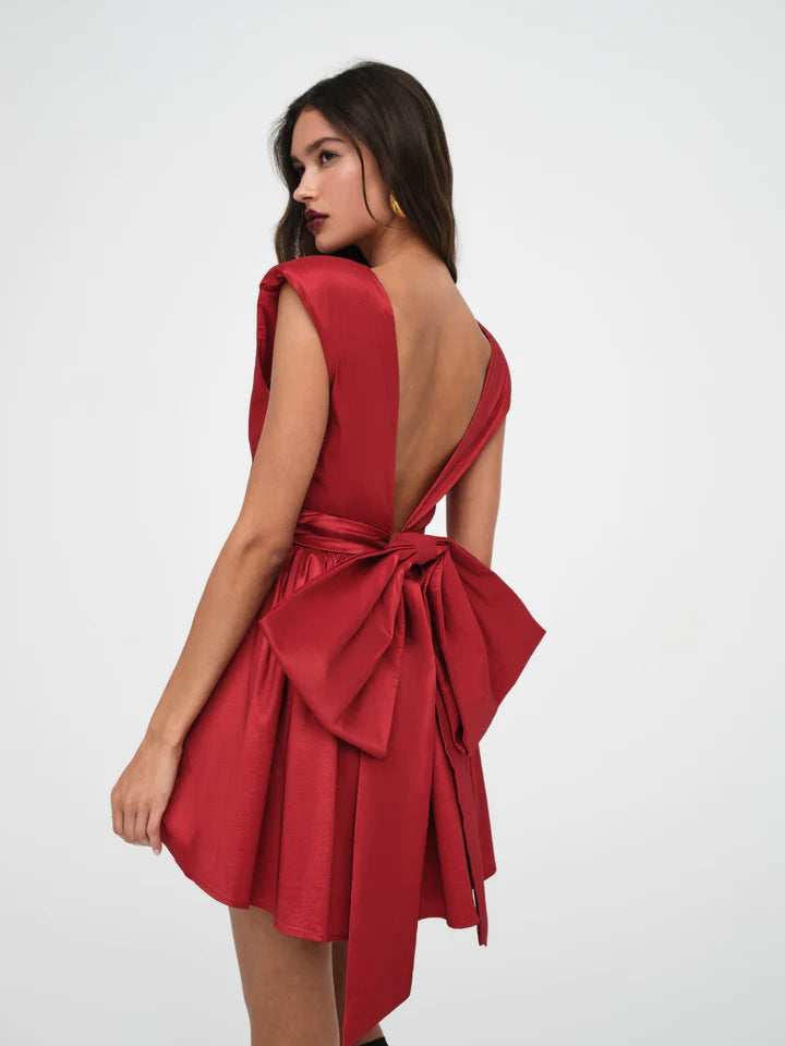 FOR LOVE & LEMONS Rose Mini Dress in Red Lusso Di Luna Boutique FOR LOVE & LEMONS Rose Mini Dress in Red Lusso Di Luna Boutique