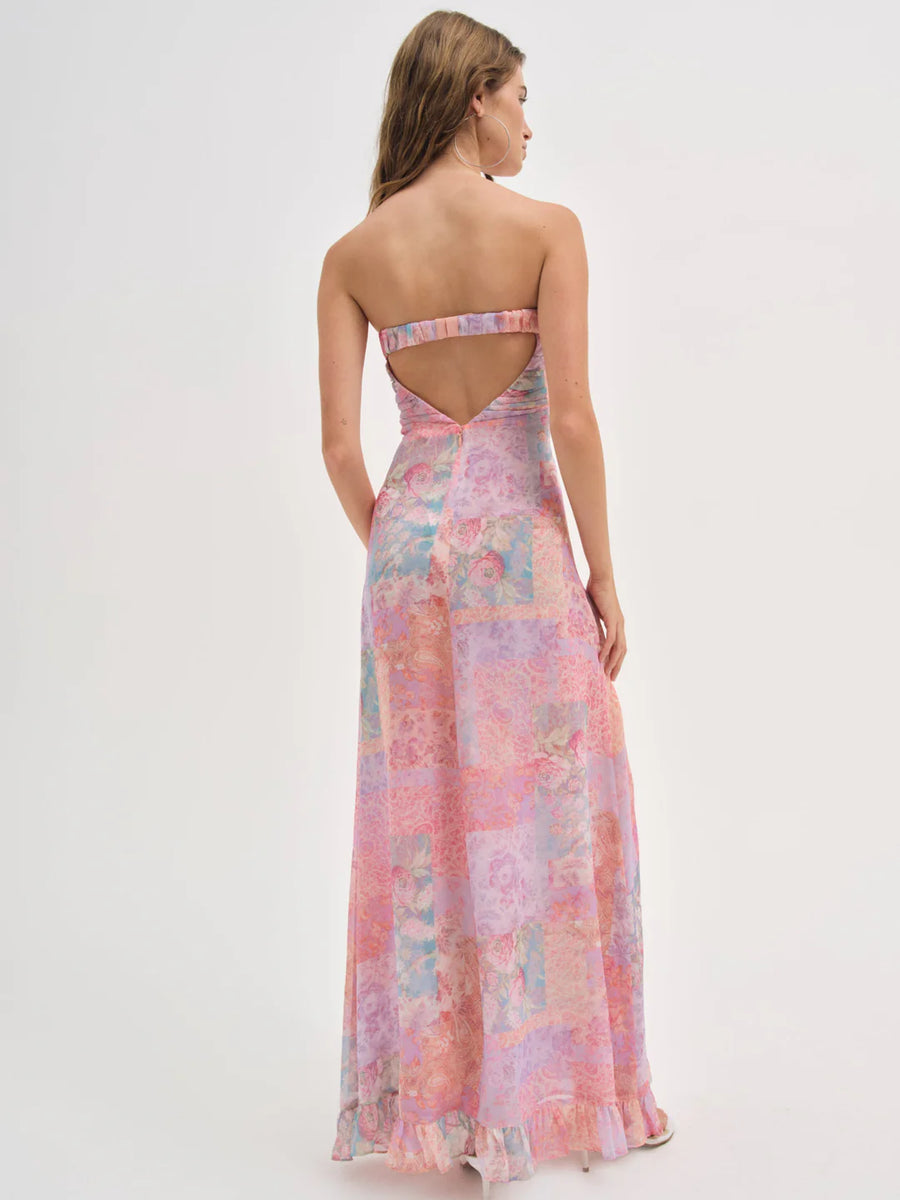 FOR LOVE & LEMONS Teagan Maxi Dress In Pink Lusso Di Luna Boutique FOR LOVE & LEMONS Teagan Maxi Dress In Pink Lusso Di Luna Boutique