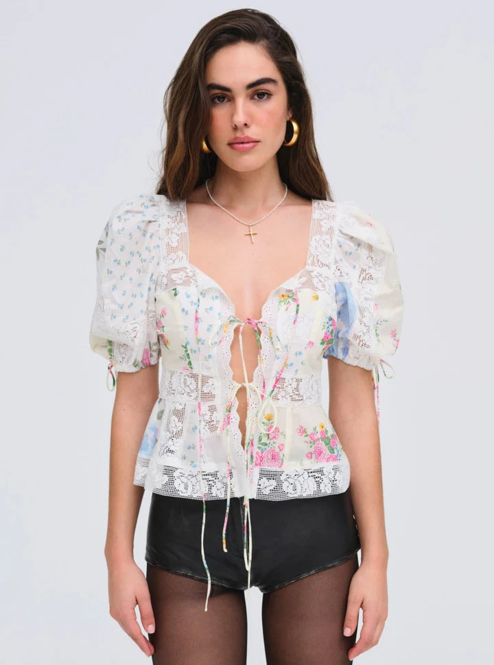 FOR LOVE & LEMONS Violette Floral Top