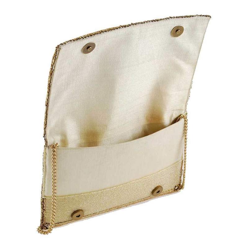 MARY FRANCES Buzzed Beaded Bee Crossbody Bag / Clutch