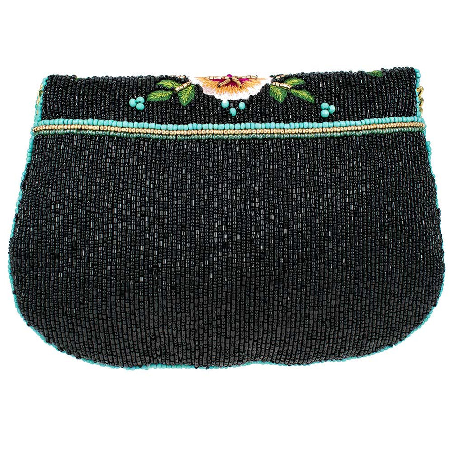 MARY FRANCES Dream Chaser Butterfly Beaded Crossbody Bag / Clutch