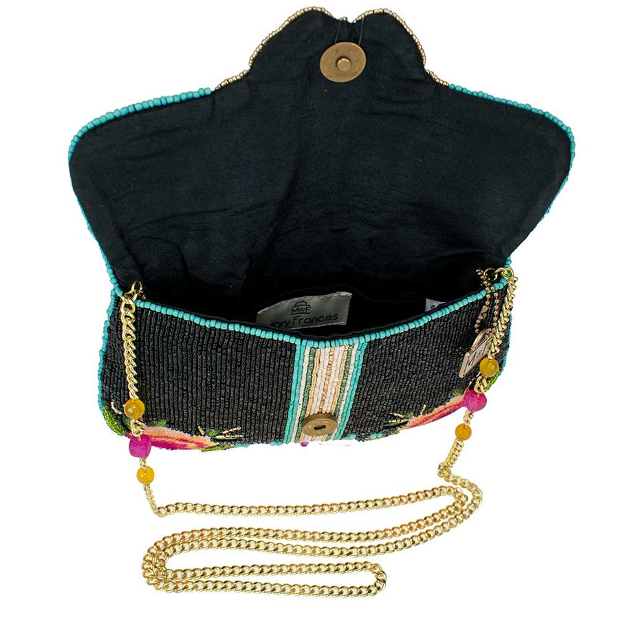 MARY FRANCES Dream Chaser Butterfly Beaded Crossbody Bag / Clutch
