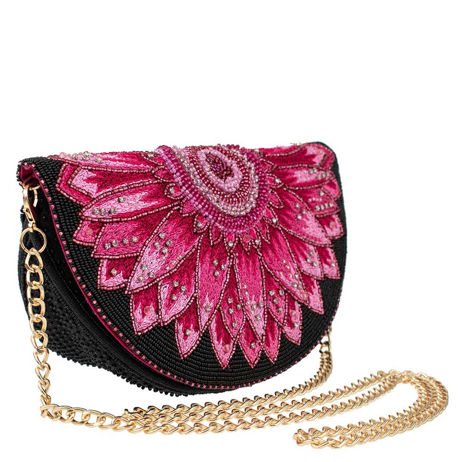 MARY FRANCES Flirty Beaded Daisy Crossbody Bag / Clutch