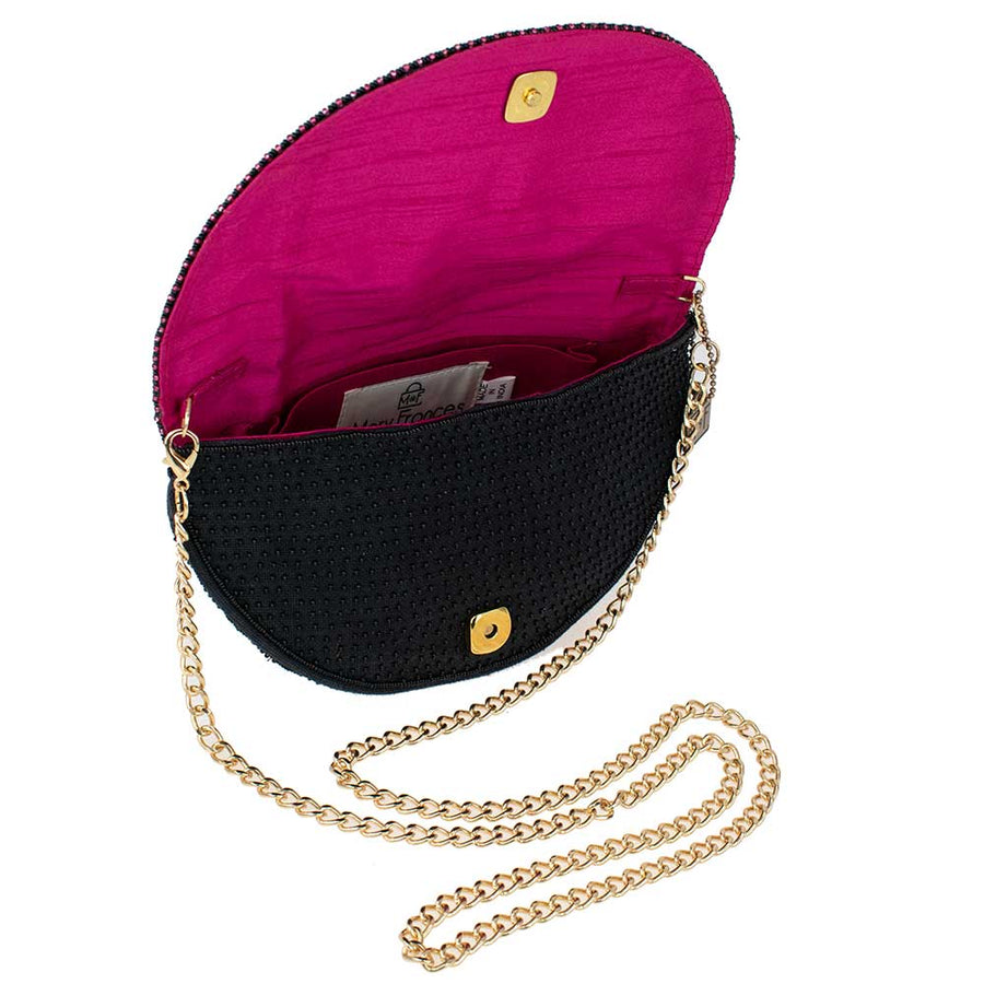 MARY FRANCES Flirty Beaded Daisy Crossbody Bag / Clutch