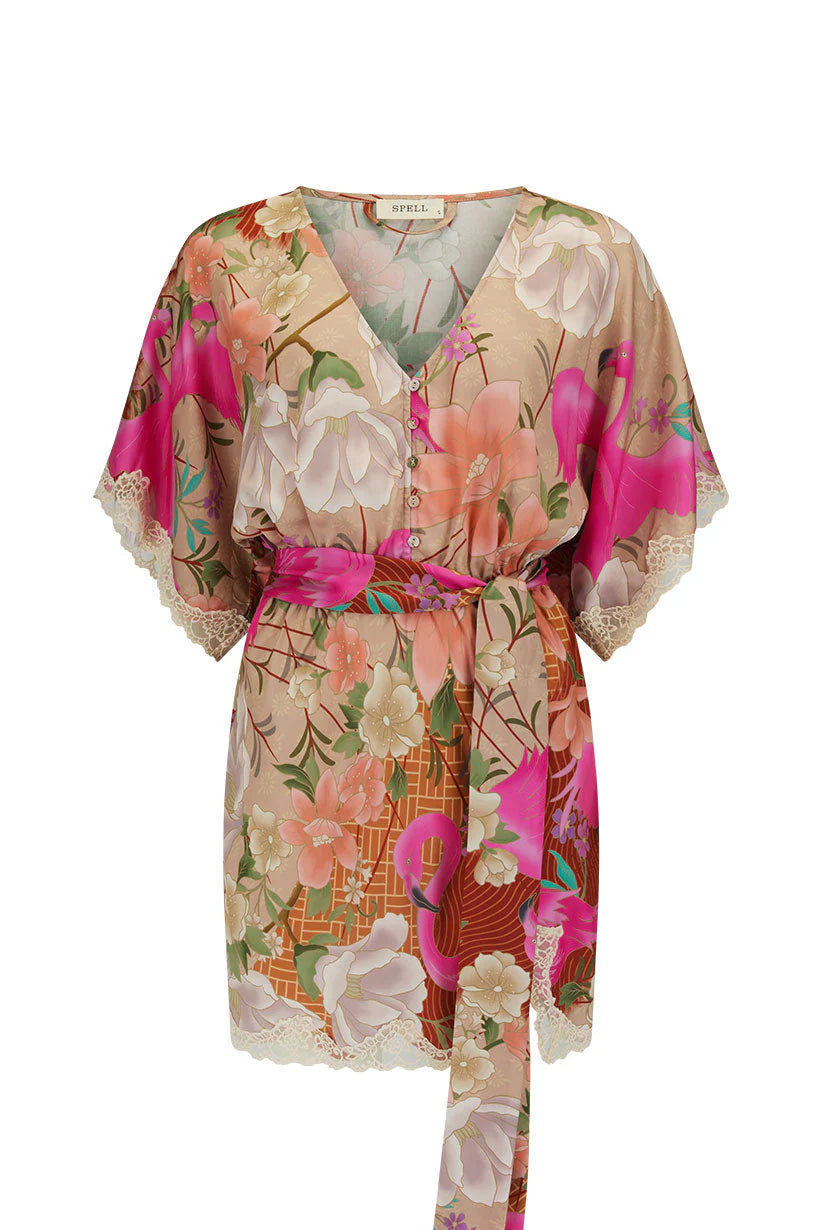 SPELL Floridian Lace Mini Dress