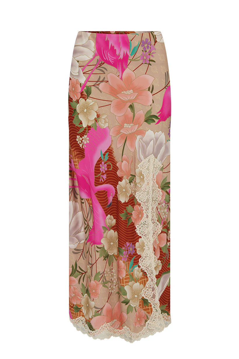 SPELL Floridian Lace Bias Skirt