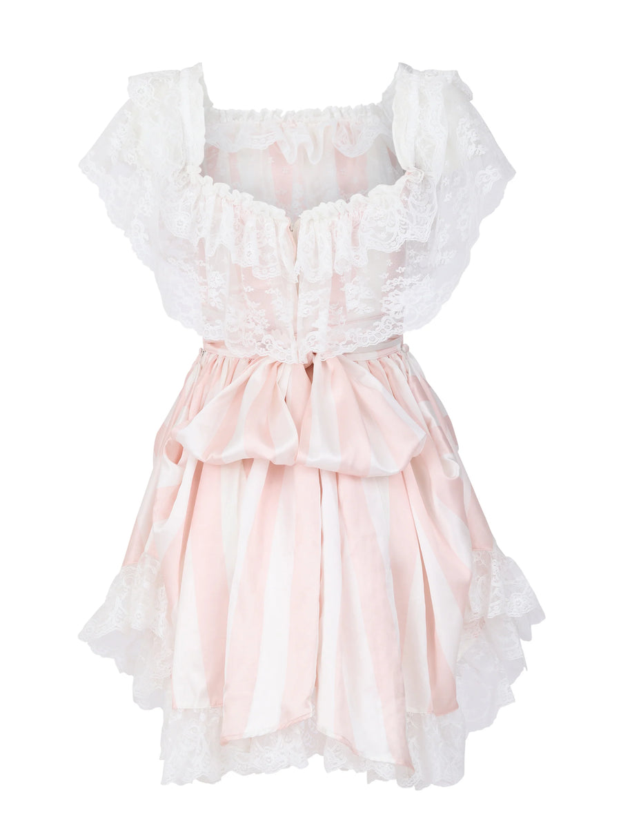 VANESSA MOONEY The Anastasia Mini Dress In Pink VANESSA MOONEY The Anastasia Mini Dress In Pink