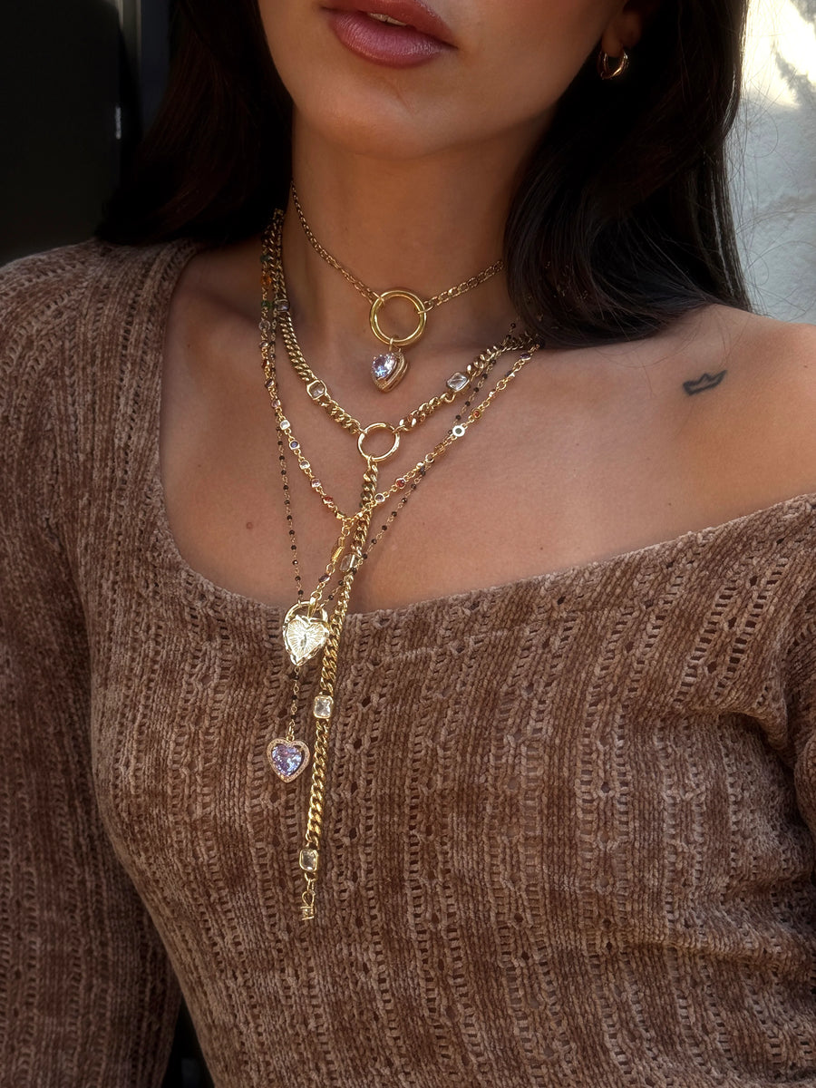 VANESSA MOONEY The Mini Sloane Choker Necklace In Purple