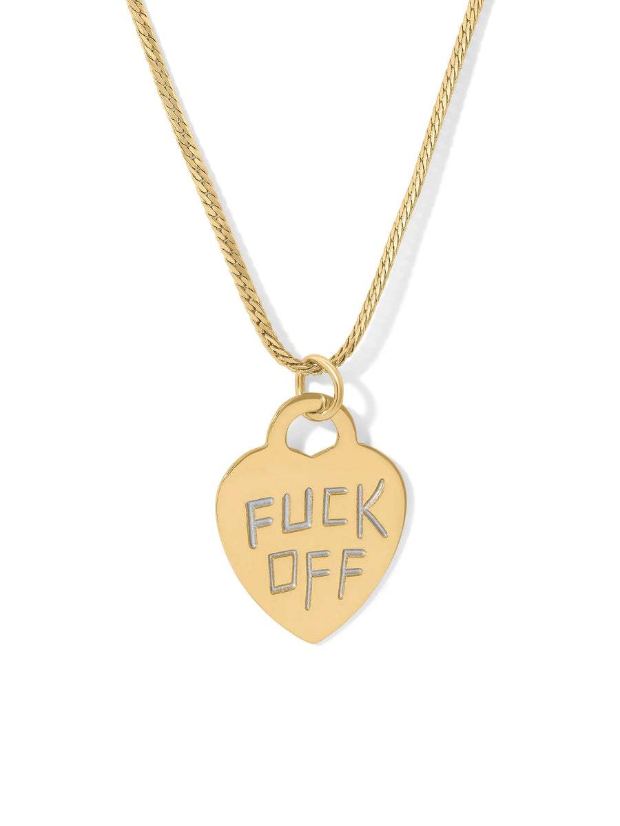 VANESSA MOONEY The F*CK OFF Necklace In Gold