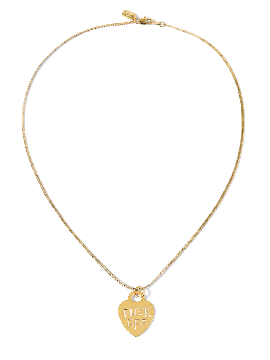 VANESSA MOONEY The F*CK OFF Necklace In Gold