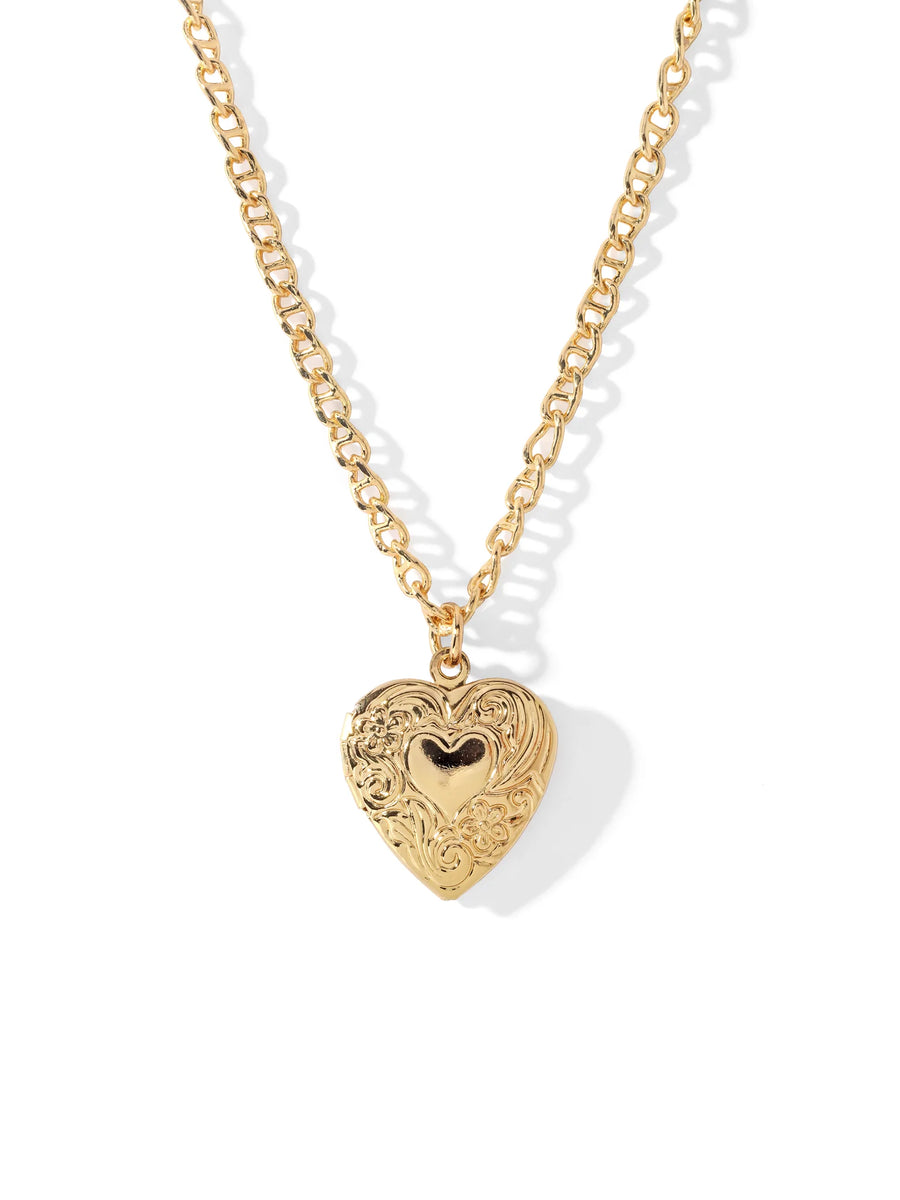 VANESSA MOONEY The Filigree Heart Locket Necklace