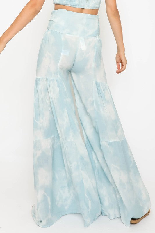 OLIVACEOUS Forever Yours High Waist Pants in Tie Dye