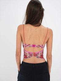 FOR LOVE & LEMONS x Victoria Secret Kaylee Lace Crop Top In Pink